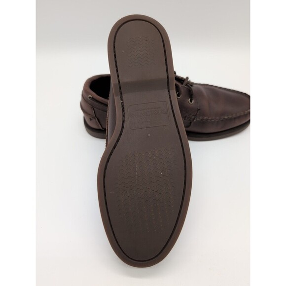 Allen Edmonds Port Washington Force 10 Brown Leather Laces Boat Shoes Mens 8.5D - Picture 8 of 10